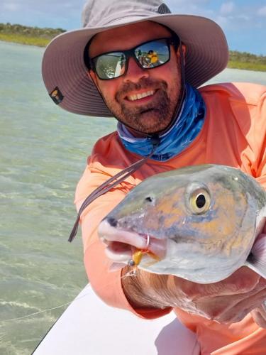 Fly fishing for bonefish with Capt. Shawn Riley, Andros Island, Bahamas